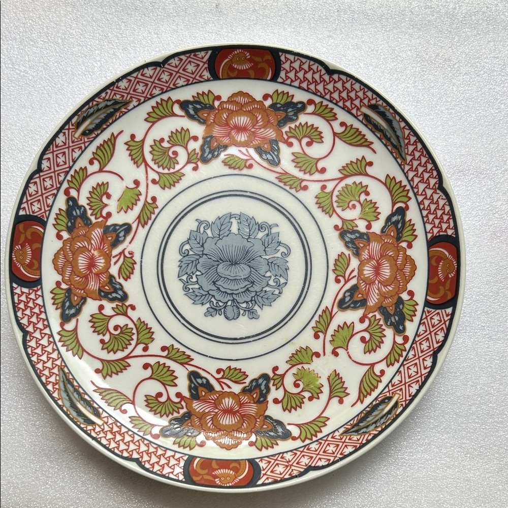 2 “Peony” Authentic Reproduction of 19th Century Japanese Porcelain circa 1825